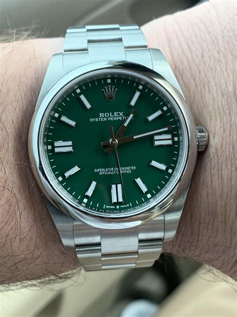 rolex op 41mm green|rolex datejust 41 green dial.